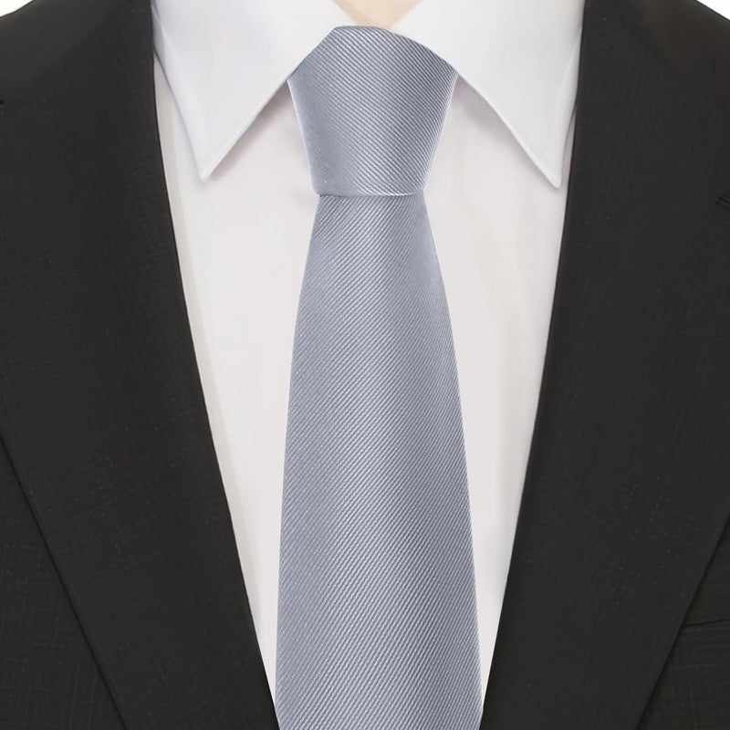 Junmaxroad Store 63'' XL Black Ties For Men Solid Color Extra Long Neckties 3.35" (8.5CM) Men's Big and Tall Ties with Gift Box - Image 3
